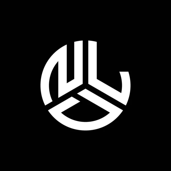 Nld Logo Design Auf Schwarzem Hintergrund Nld Kreative Initialen Buchstaben — Stockvektor