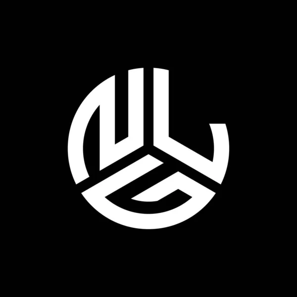 黒の背景にNlgの手紙のロゴデザイン Nlgクリエイティブイニシャルレターロゴコンセプト Nlgレターデザイン — ストックベクタ