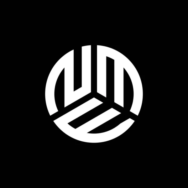 Diseño Del Logotipo Letra Nme Sobre Fondo Negro Nme Iniciales — Vector de stock