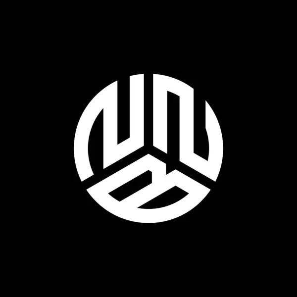 Projekt Logo Litery Nnb Czarnym Tle Nnb Twórcze Inicjały Koncepcja — Wektor stockowy