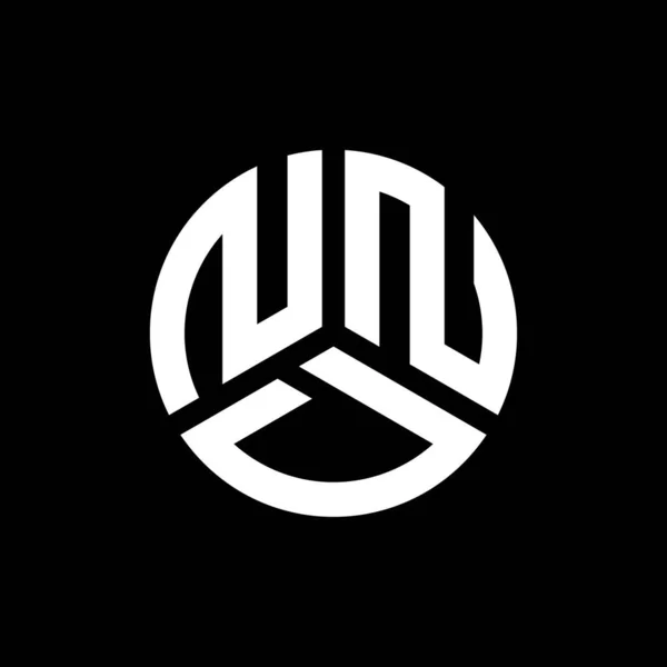 Printnnd Letter Logo Design Auf Schwarzem Hintergrund Nnd Kreative Initialen — Stockvektor