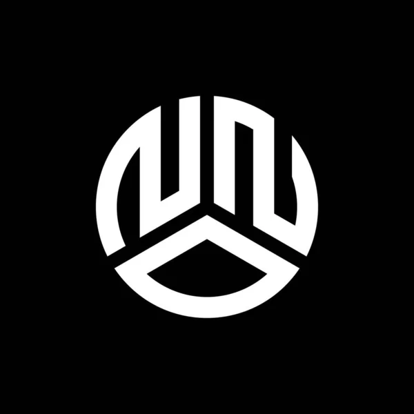 Diseño Del Logotipo Letra Nno Sobre Fondo Negro Nno Iniciales — Vector de stock