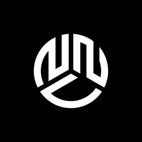 Nnu Letter Logo Design Black Background Nnu Creative Initials Letter — Stock Vector
