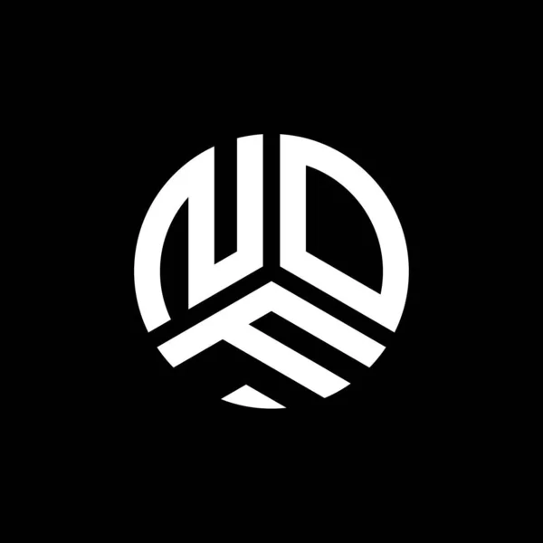 Nof Letter Logo Ontwerp Zwarte Achtergrond Nof Creatieve Initialen Letter — Stockvector