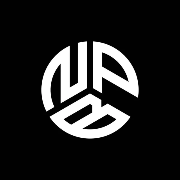Projekt Logo Litery Npb Czarnym Tle Npb Twórcze Inicjały Koncepcja — Wektor stockowy