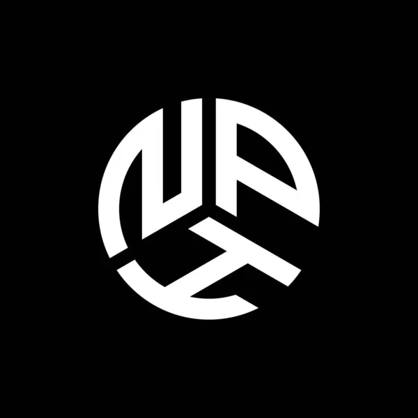Desain Logo Huruf Nph Pada Latar Belakang Hitam Nph Kreatif - Stok Vektor