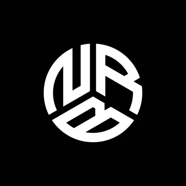 Design Logo Literei Nrb Fundal Negru Nrb Creativ Iniţiale Literă — Vector de stoc