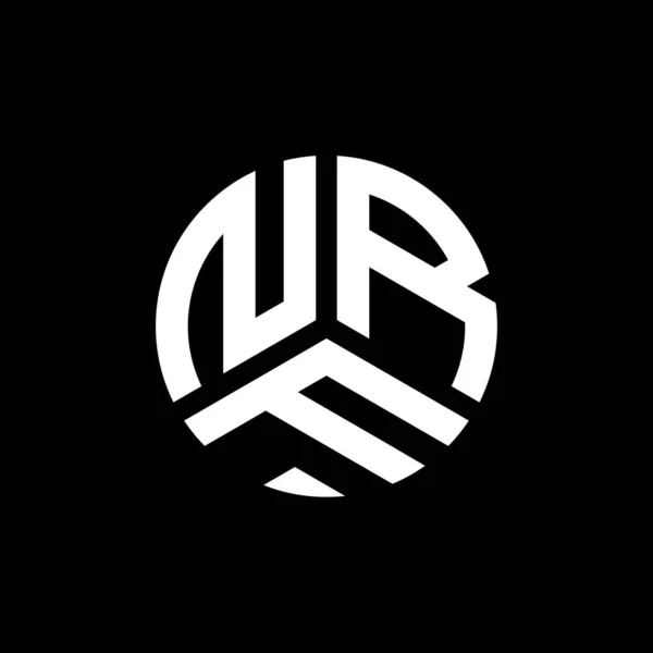 Design Logo Literei Nrf Fundal Negru Nrf Creativ Iniţiale Literă — Vector de stoc