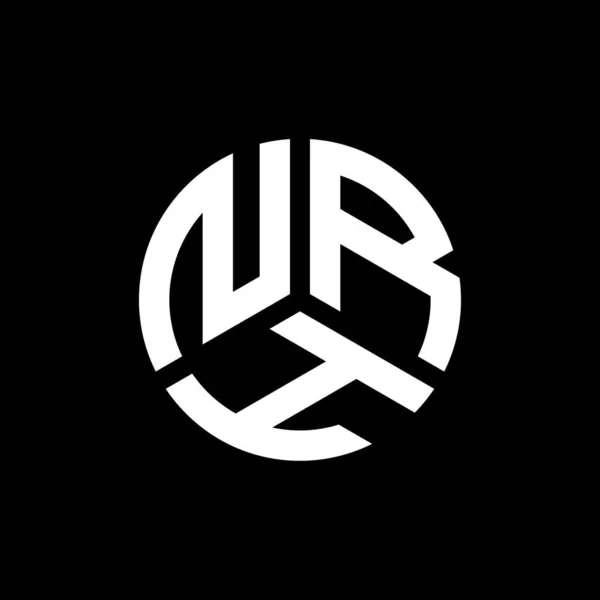 Projekt Logo Litery Nrh Czarnym Tle Nrh Twórcze Inicjały Koncepcja — Wektor stockowy