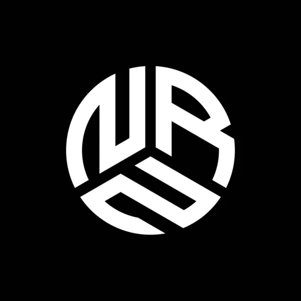 Design Logo Literei Nrn Fundal Negru Nrn Creativ Iniţiale Literă — Vector de stoc