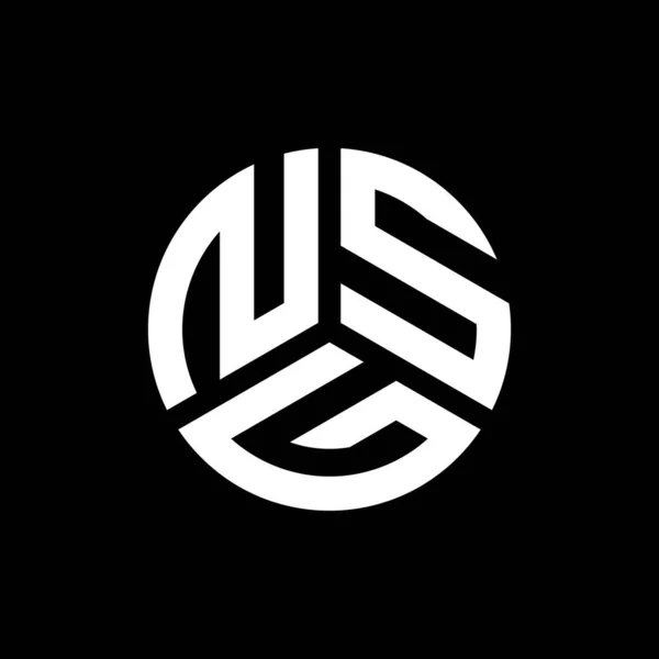 Nsg Letter Logo Design Black Background Nsg Creative Initials Letter — Stock Vector