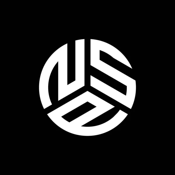 Projekt Logo Litery Nsp Czarnym Tle Nsp Twórcze Inicjały Koncepcja — Wektor stockowy
