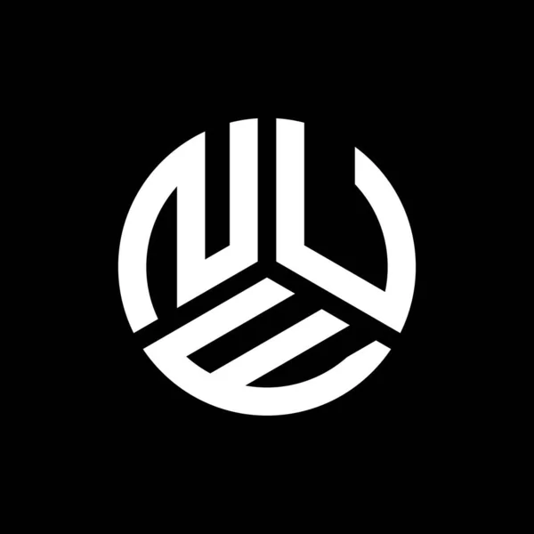 Nue Letter Logo Design Black Background Nue Creative Initials Letter — Stock Vector