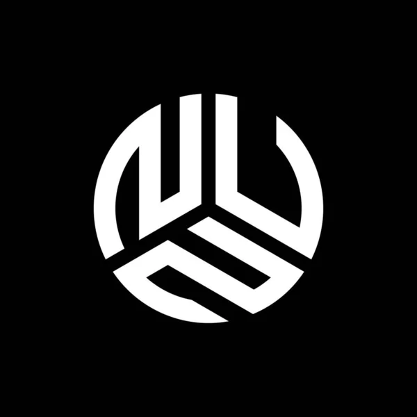 Diseño Del Logotipo Letra Printnun Sobre Fondo Negro Nun Iniciales — Vector de stock