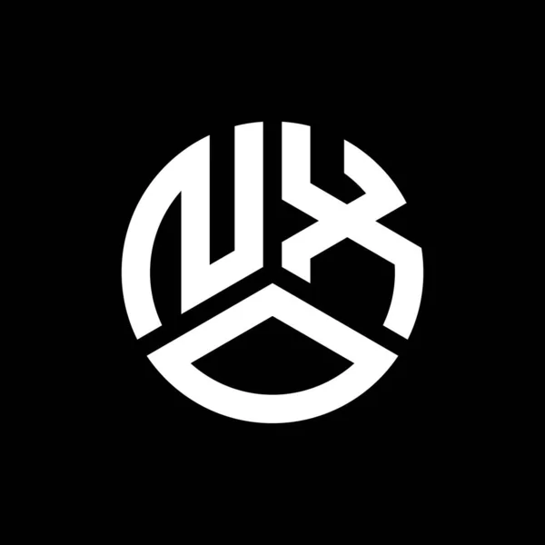 Design Logotipo Letra Nxo Fundo Preto Nxo Iniciais Criativas Conceito — Vetor de Stock
