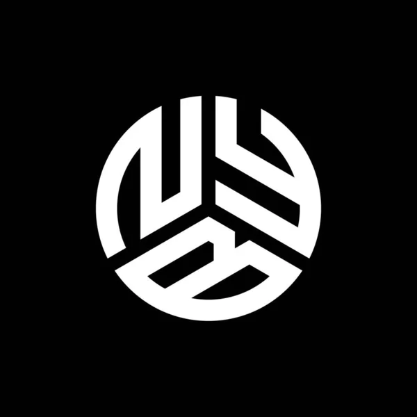 ブラックを基調としたNybレターロゴデザイン Nyb創造的なイニシャルの手紙のロゴの概念 Nybレターデザイン — ストックベクタ