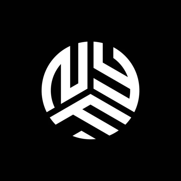 Diseño Del Logotipo Letra Nyf Sobre Fondo Negro Nyf Iniciales — Archivo Imágenes Vectoriales