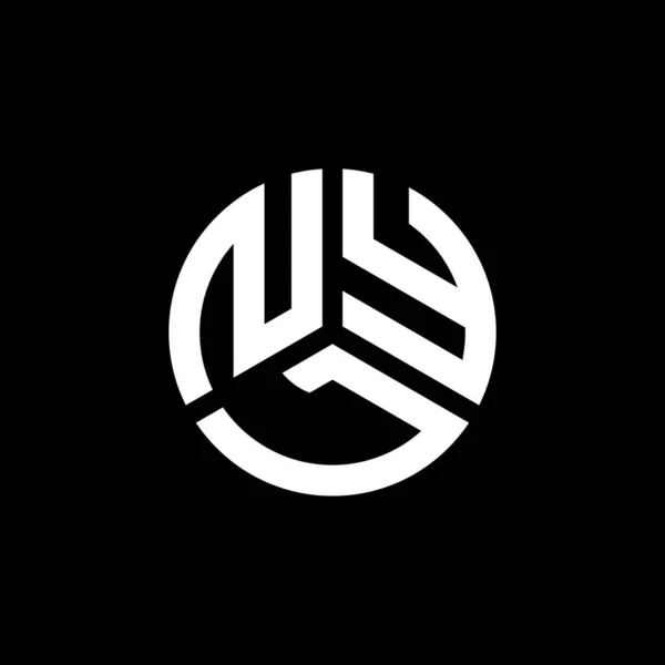 Дизайн Логотипа Буквы Nyl Черном Фоне Концепция Логотипа Инициалами Nyl — стоковый вектор