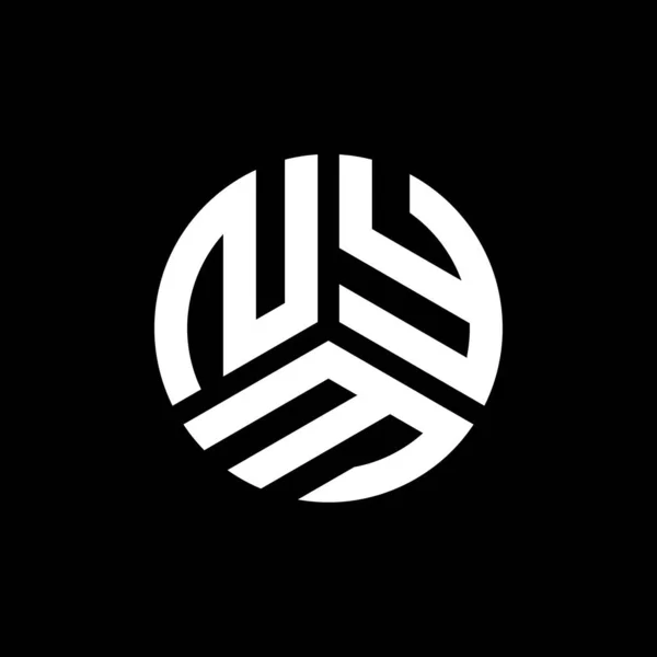 Дизайн Логотипа Nym Чёрном Фоне Творческие Инициалы Nym Буквенно Обозначают — стоковый вектор