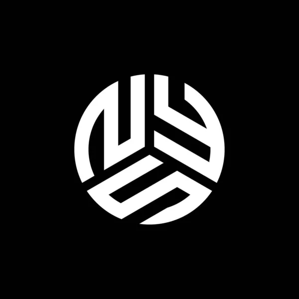 Nys Letter Logo Ontwerp Zwarte Achtergrond Nys Creatieve Initialen Letter — Stockvector