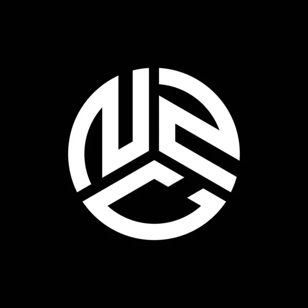 Дизайн Логотипа Nzc Чёрном Фоне Концепция Логотипа Креативными Инициалами Nzc — стоковый вектор