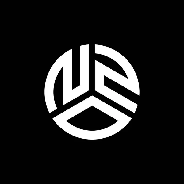 Logo Della Lettera Nzo Sfondo Nero Nzo Creativo Iniziali Lettera — Vettoriale Stock