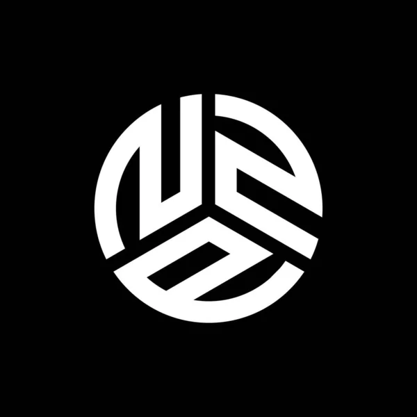 Diseño Del Logotipo Letra Nzp Sobre Fondo Negro Nzp Iniciales — Archivo Imágenes Vectoriales