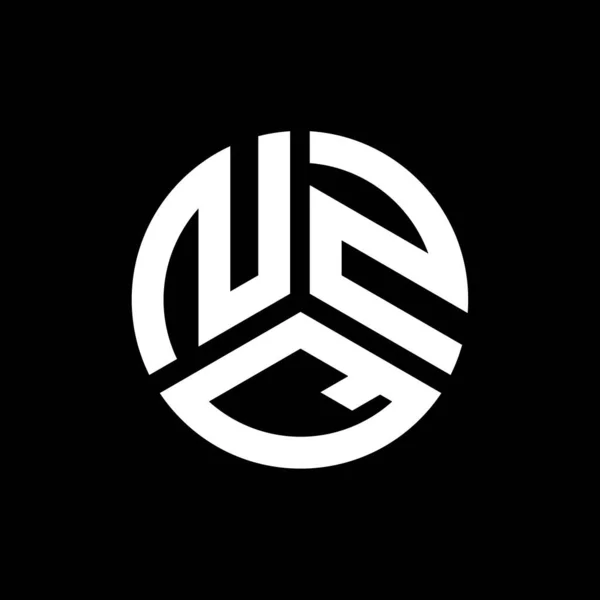 Projekt Logo Litery Nzq Czarnym Tle Nzq Twórcze Inicjały Koncepcja — Wektor stockowy