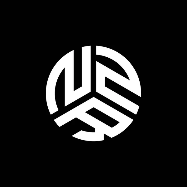 Дизайн Логотипа Nzr Чёрном Фоне Концепция Логотипа Инициалами Nzr Дизайн — стоковый вектор