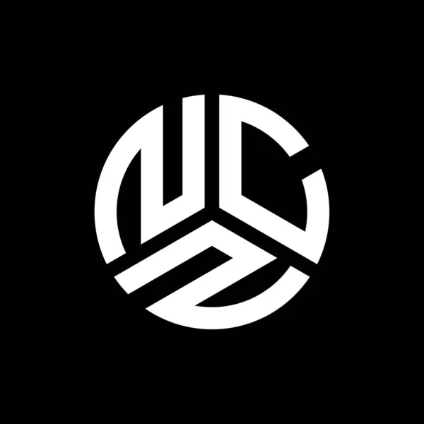 Projekt Logo Litery Ncz Czarnym Tle Ncz Twórcze Inicjały Koncepcja — Wektor stockowy