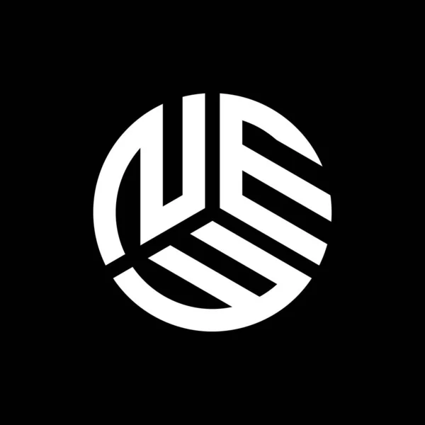 Nuevo Diseño Del Logotipo Letra Sobre Fondo Negro Nuevas Iniciales — Archivo Imágenes Vectoriales