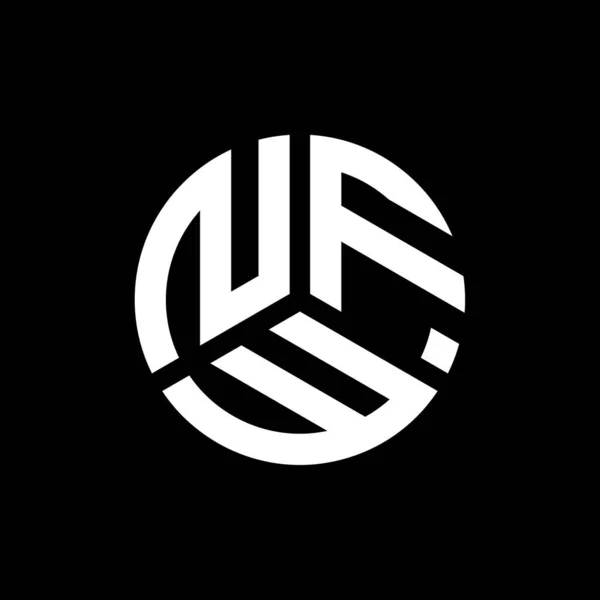 Nfw Lettre Logo Design Sur Fond Noir Nfw Initiales Créatives — Image vectorielle