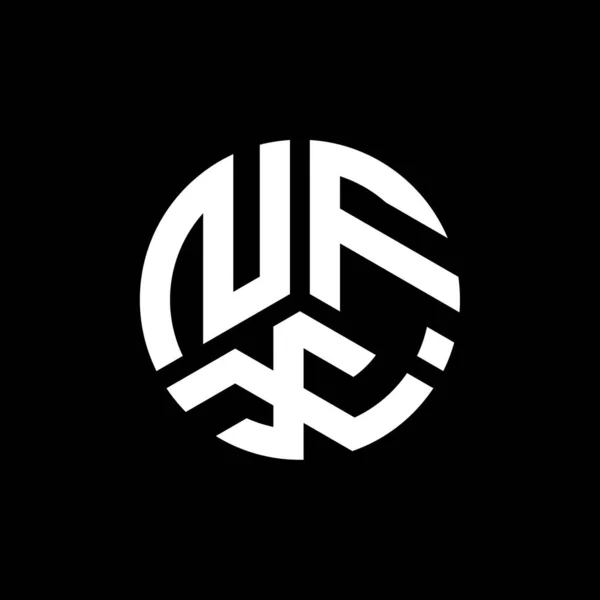 Design Logo Literei Nfx Fundal Negru Nfx Creativ Iniţiale Litera — Vector de stoc