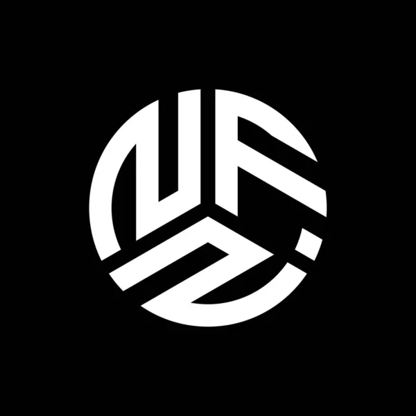 Nfz Logo Ontwerp Zwarte Achtergrond Nfz Creatieve Initialen Letter Logo — Stockvector
