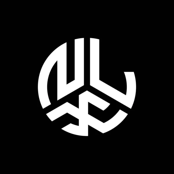 Design Logo Literei Nlx Fundal Negru Nlx Creativ Inițiale Concept — Vector de stoc