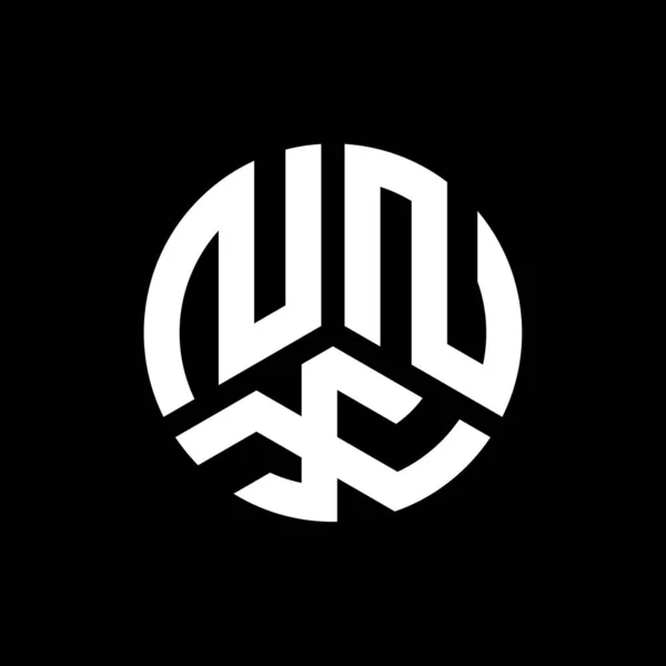 Projekt Logo Litery Nnx Czarnym Tle Nnx Twórcze Inicjały Koncepcja — Wektor stockowy