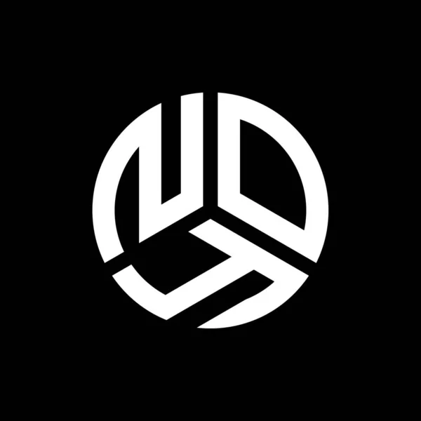 Noy Letter Logo Ontwerp Zwarte Achtergrond Noy Creatieve Initialen Letter — Stockvector