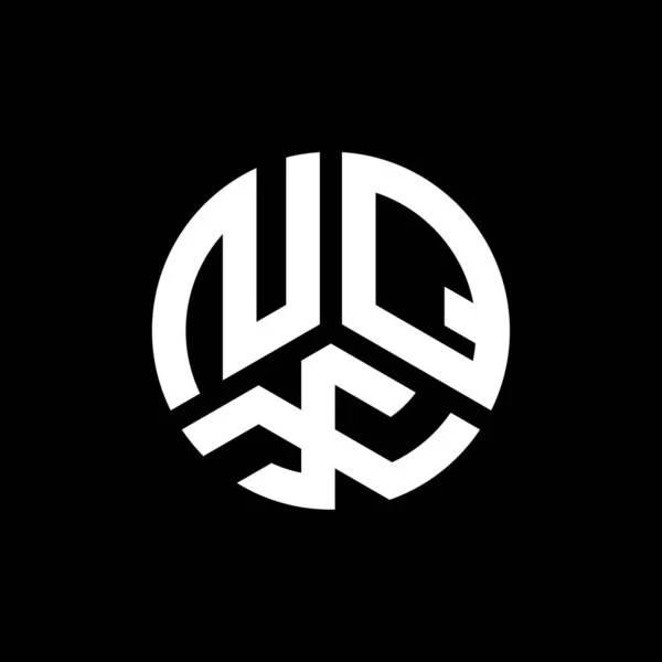 Дизайн Логотипа Nqx Чёрном Фоне Концепция Логотипа Инициалами Nqx Nqx — стоковый вектор
