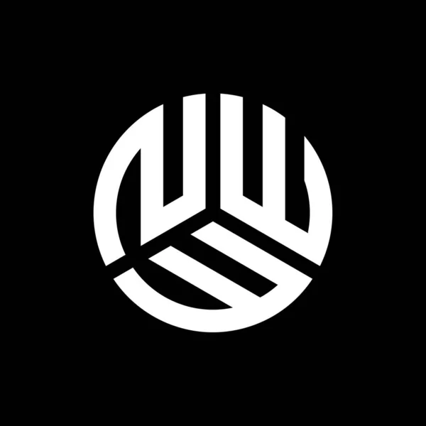 Nww Letter Logo Ontwerp Zwarte Achtergrond Nww Creatieve Initialen Letter — Stockvector