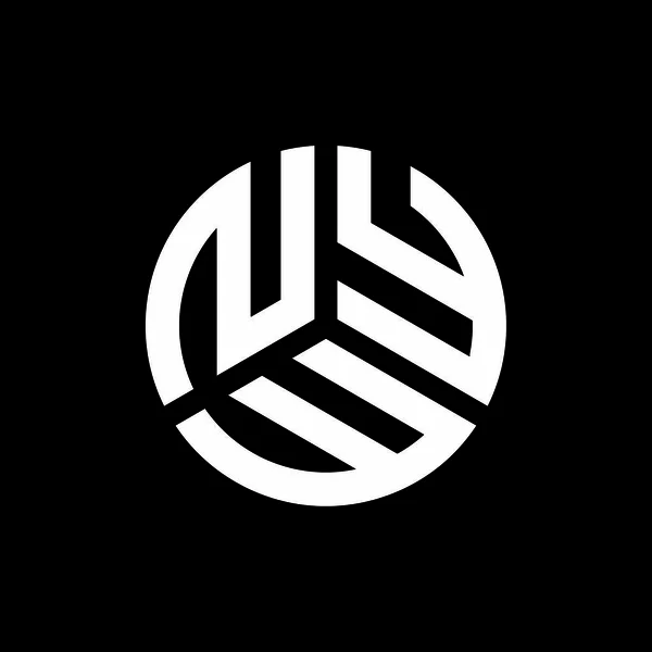 ブラックを基調としたNywレターロゴデザイン Nyw創造的なイニシャルの手紙のロゴコンセプト ニューヨーク レターデザイン — ストックベクタ