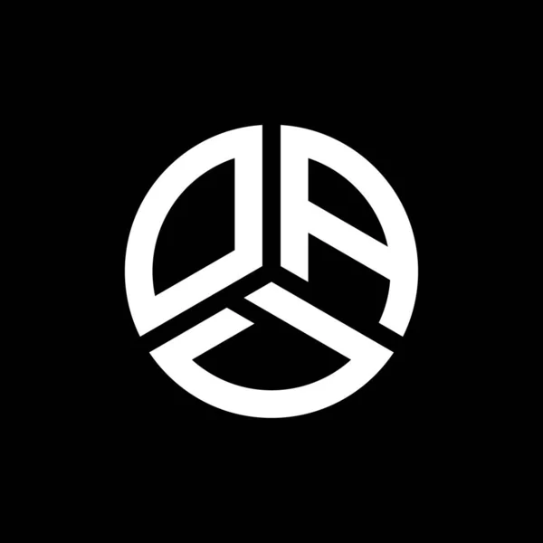 Форма Логотипу Oad Чорному Тлі Творчі Ініціали Oad Поняття Логотипу — стоковий вектор