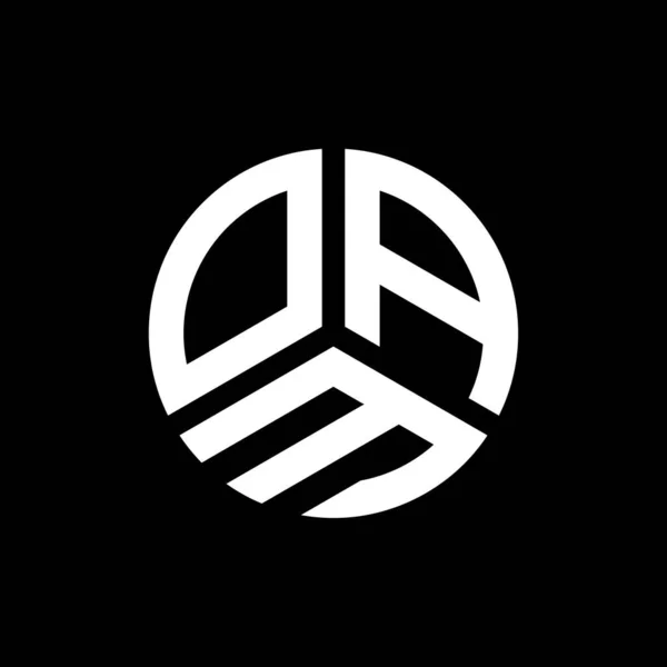 Oam Letter Logo Design Auf Schwarzem Hintergrund Oam Kreative Initialen — Stockvektor