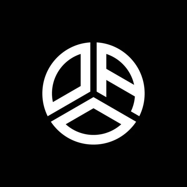 Дизайн Логотипа Оао Черном Фоне Концепция Логотипа Оао Творческие Инициалы — стоковый вектор