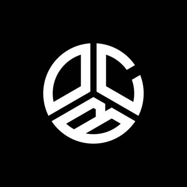 Siyah arka planda OCB harfi logo tasarımı. OCB yaratıcı harflerin baş harfleri logo kavramı. OCB harf tasarımı.