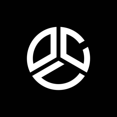 Siyah arka planda OCV harf logosu tasarımı. OCV yaratıcı harflerin baş harfleri logo kavramı. OCV harf tasarımı.