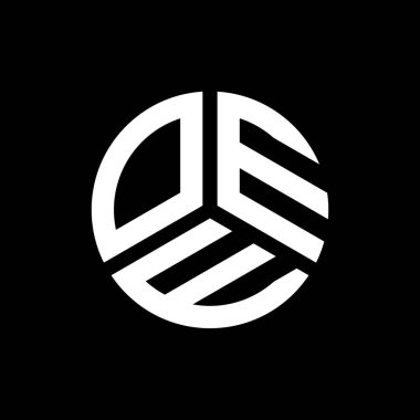 Siyah arka planda OEE harf logosu tasarımı. OE yaratıcı harflerin baş harfleri logo konsepti. OEE harf tasarımı.