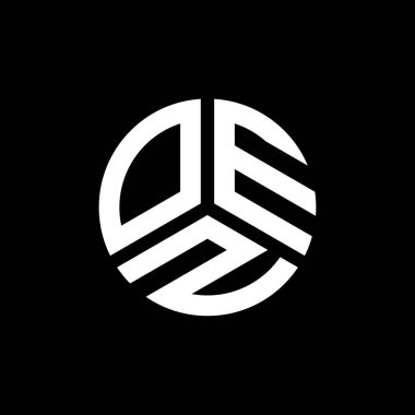 Siyah arka planda OEZ harf logosu tasarımı. OEZ yaratıcı harflerin baş harfleri logo kavramı. OEZ harf tasarımı.