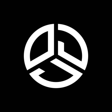Siyah arka planda OJJ harf logosu tasarımı. OJJ yaratıcı harflerin baş harfleri logo kavramı. OJJ harf tasarımı.