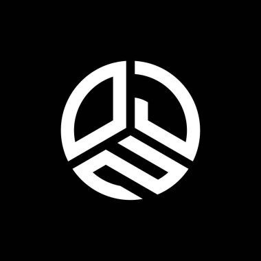Siyah arka planda OJN harf logosu tasarımı. OJN yaratıcı harflerin baş harfleri logo kavramı. OJN harf tasarımı.