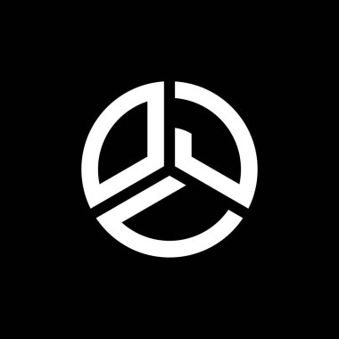Siyah arka planda OJV harf logosu tasarımı. OJV yaratıcı harflerin baş harfleri logo kavramı. OJV harf tasarımı.